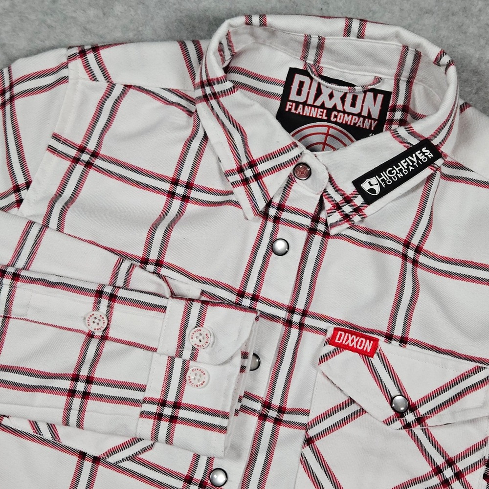 Dixxon Precision Womens Small Flannel High HighFives Foundation Plaid Snap Shirt